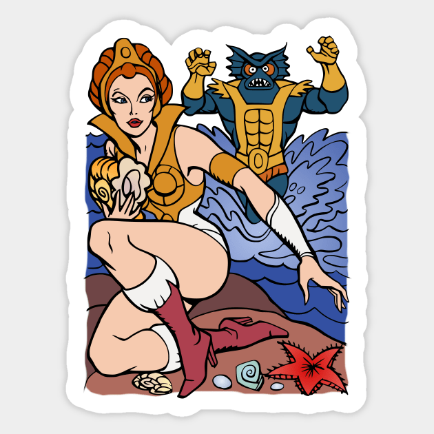 Warrior Goddess Sticker by snespix